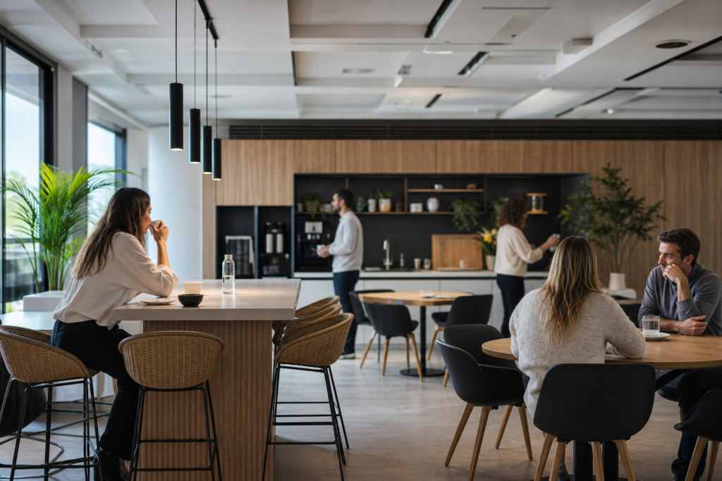 Illustration : Aménagement de cafétérias professionnelles à Bordeaux et en Nouvelle-Aquitaine