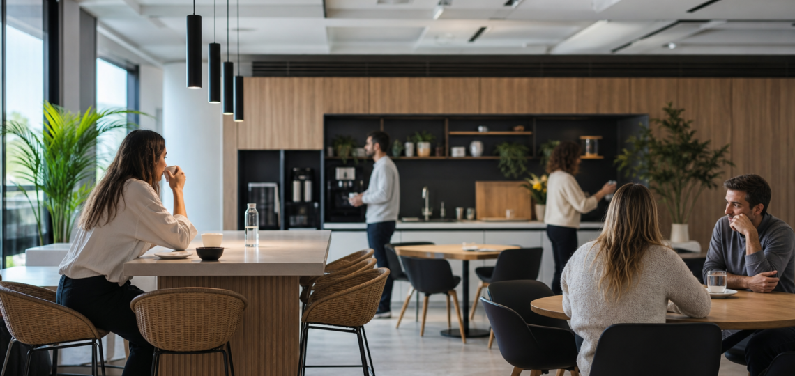 Illustration : Aménagement de cafétérias professionnelles à Bordeaux et en Nouvelle-Aquitaine