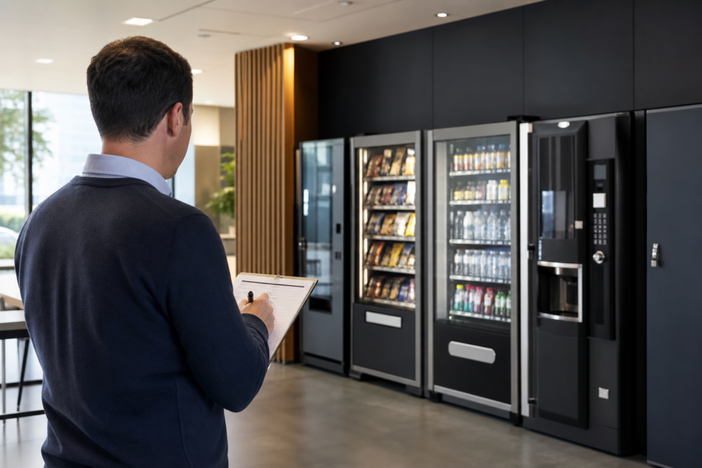 Illustration : Auditer un espace vending existant avant sa rénovation