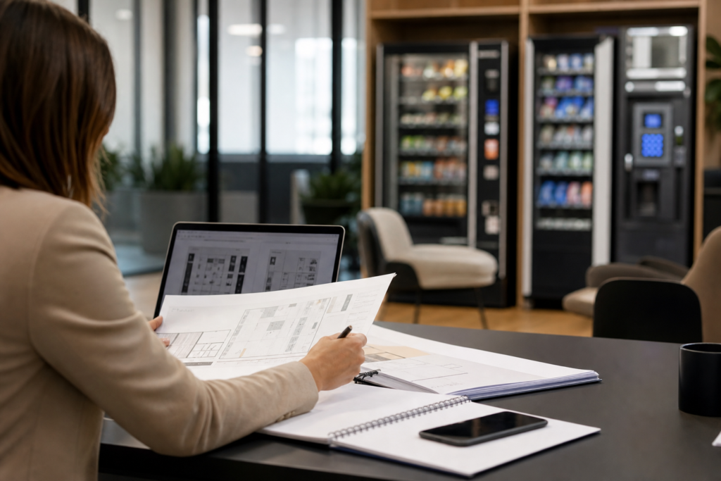 Illustration : Comment rédiger un cahier des charges pour un espace vending multisite ?