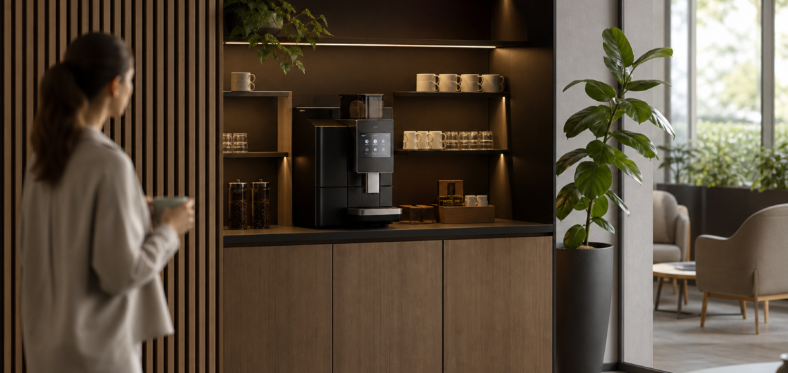 Illustration : Fabricant de corner coffee sur mesure pour les professionnels