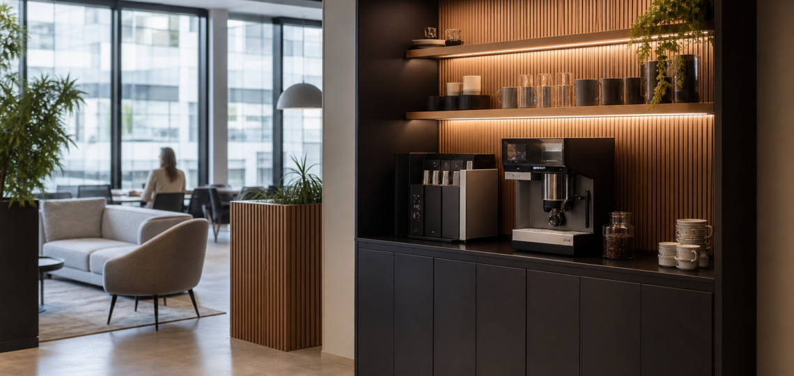 Illustration : Fabricant de corner coffee sur mesure pour les professionnels
