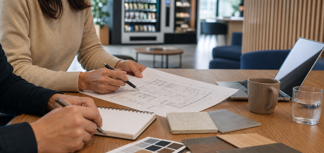 Illustration : Construire un brief interne avant le devis d’un espace vending