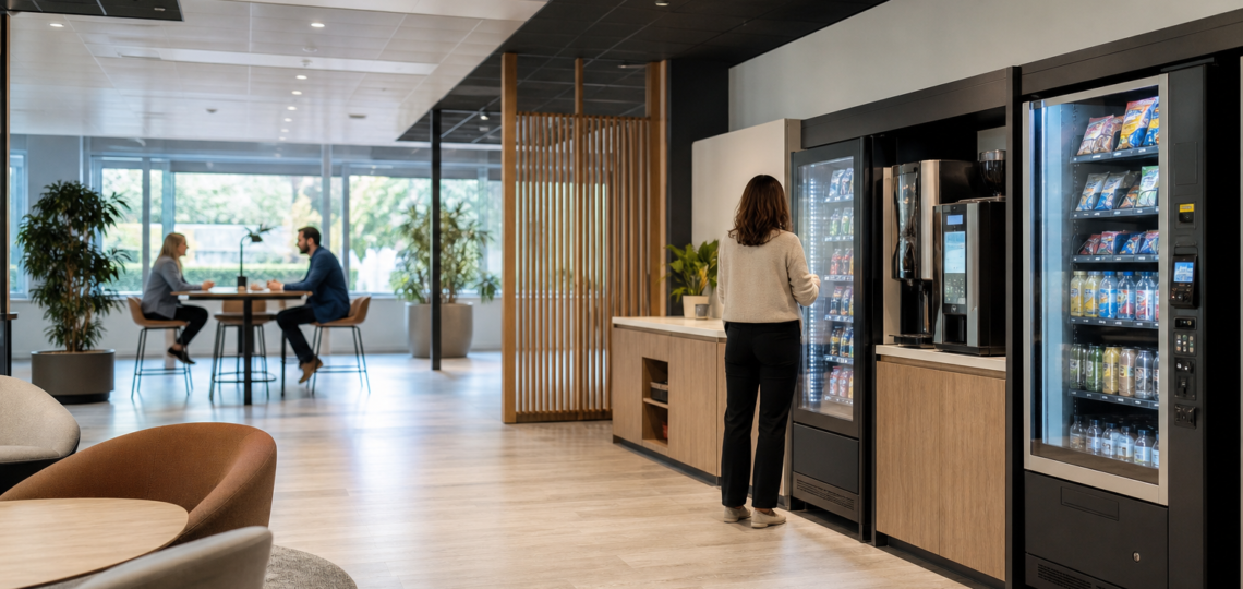 Illustration : Comment préparer l’agencement d’un espace vending professionnel ?