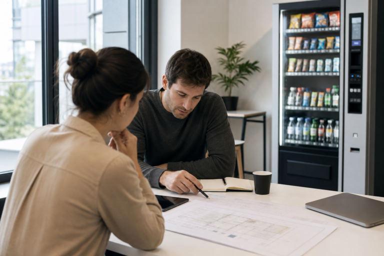 Illustration : Comment préparer votre projet d’espace vending avant de demander un devis ?
