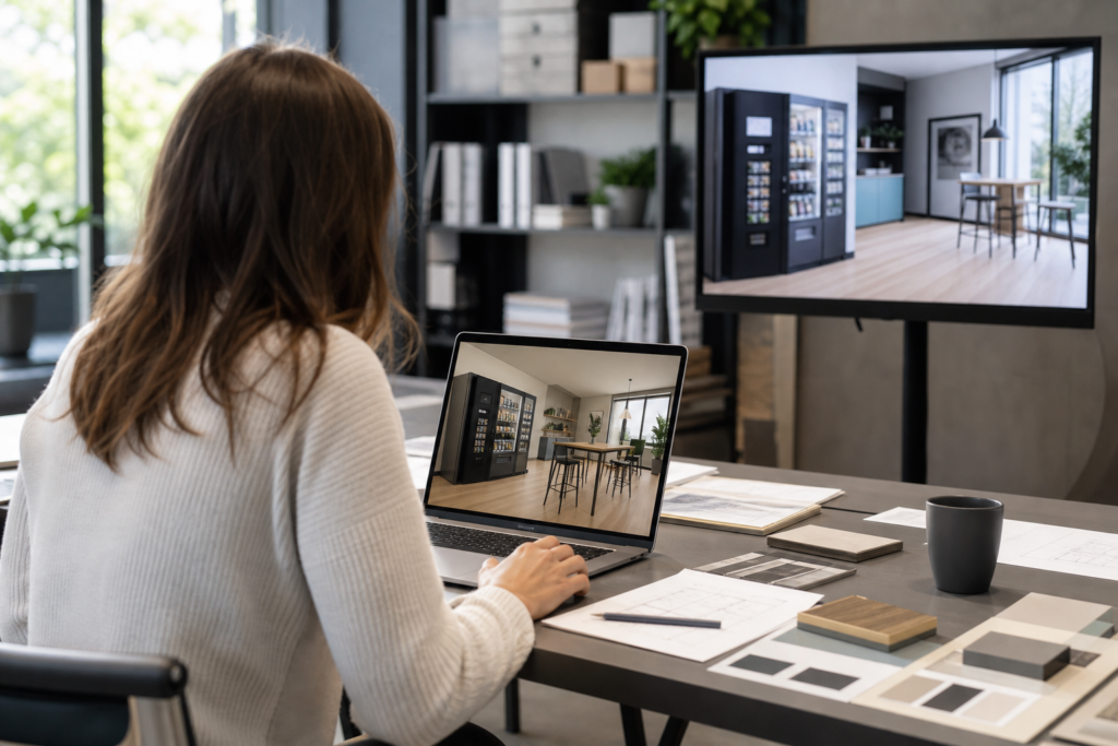 Illustration : Préparer les validations d’une visualisation 3D d’espace vending