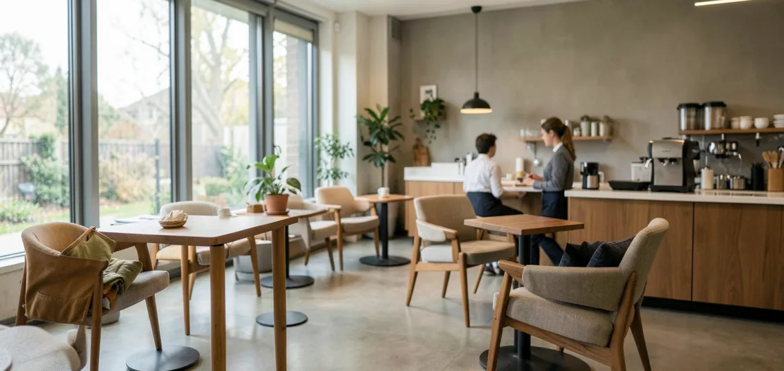 Illustration : Agencement d’espaces détente et cafétérias professionnelles