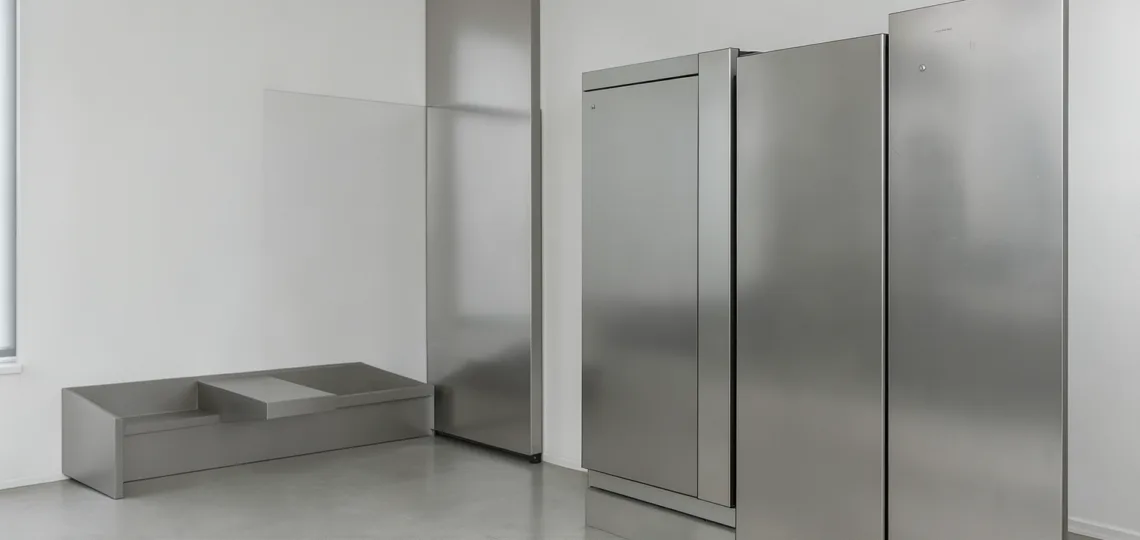 Illustration : Blindage distributeur automatique sur mesure : protection physique robuste en acier et inox