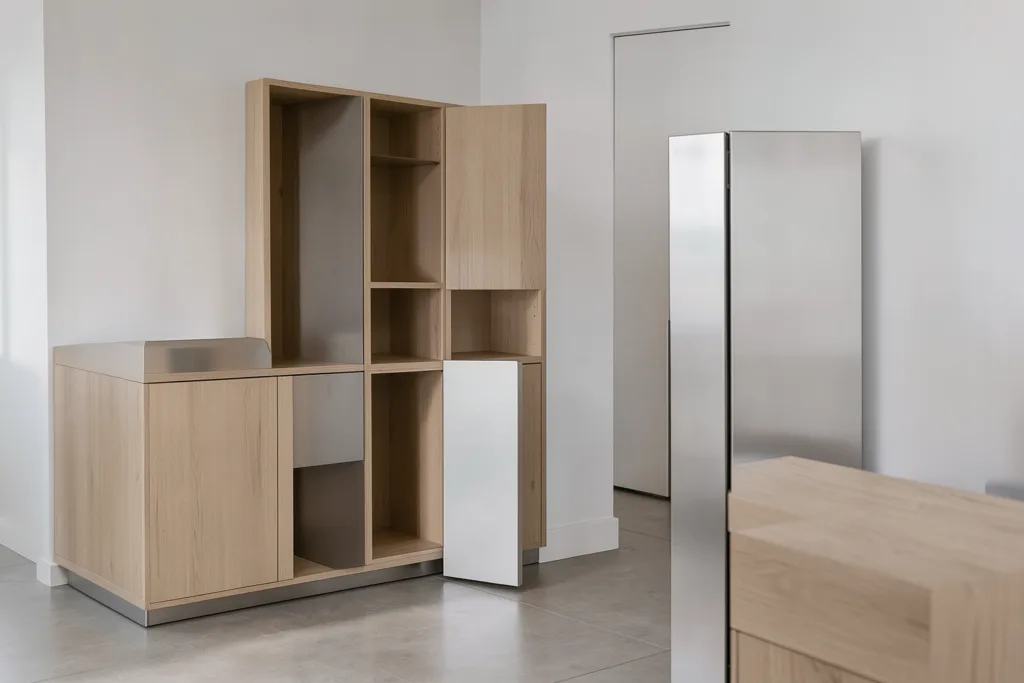Illustration : Quel matériau choisir pour l'habillage d'un distributeur : acier, inox ou bois ?