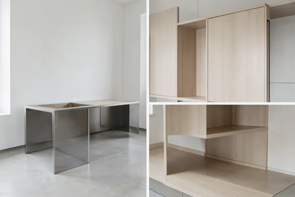 Illustration : Mobilier vending acier, inox ou bois : comment choisir le matériau idéal ?
