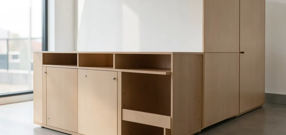 Illustration : Mobilier vending avec poubelle intégrée : intégrer la collecte dans l’espace pause