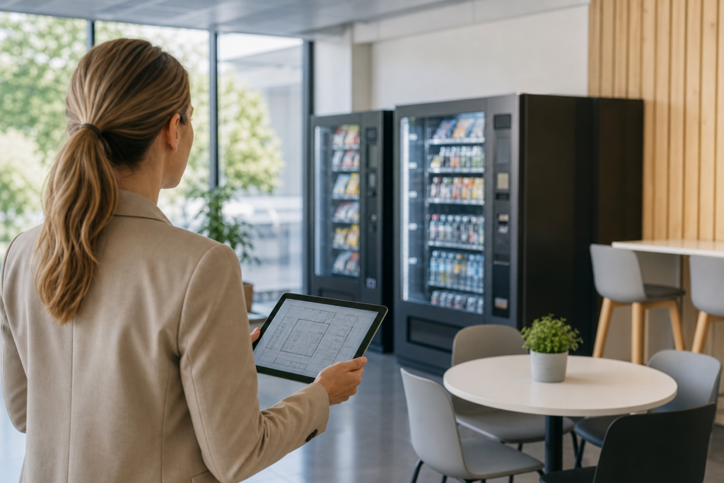 Illustration : Modèle de fiche de décision multisite pour préparer un projet vending