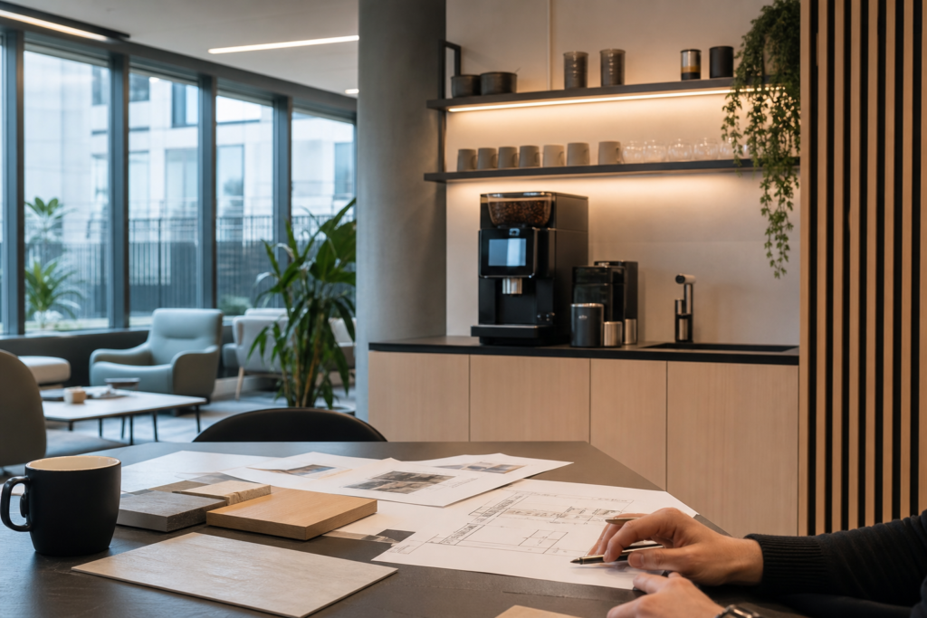 Illustration : Comment préparer votre projet de corner coffee dans des bureaux parisiens ?