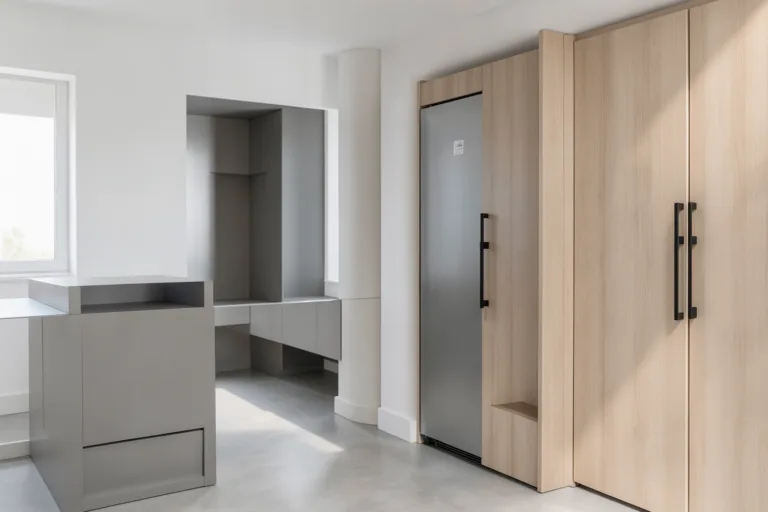 Illustration : Agencement batterie distributeurs automatiques : optimisation d’espace