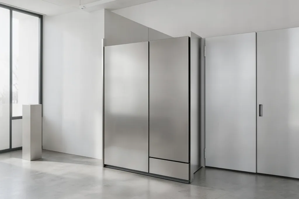 Illustration : Bois, acier ou inox : quel matériau choisir pour l’habillage d’un distributeur ?