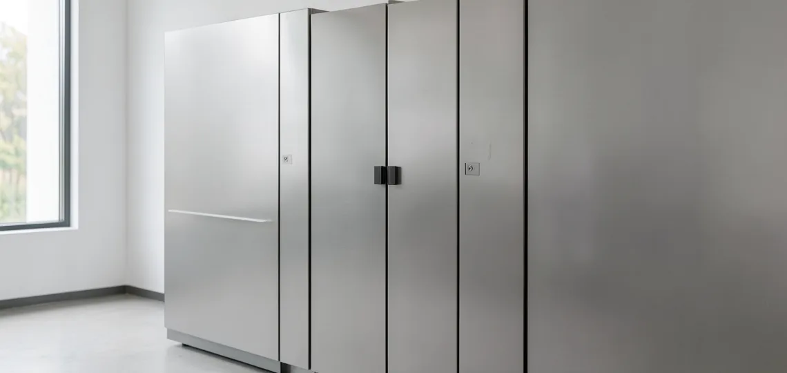 Illustration : Cage de protection distributeur automatique : blindage acier ou inox ?