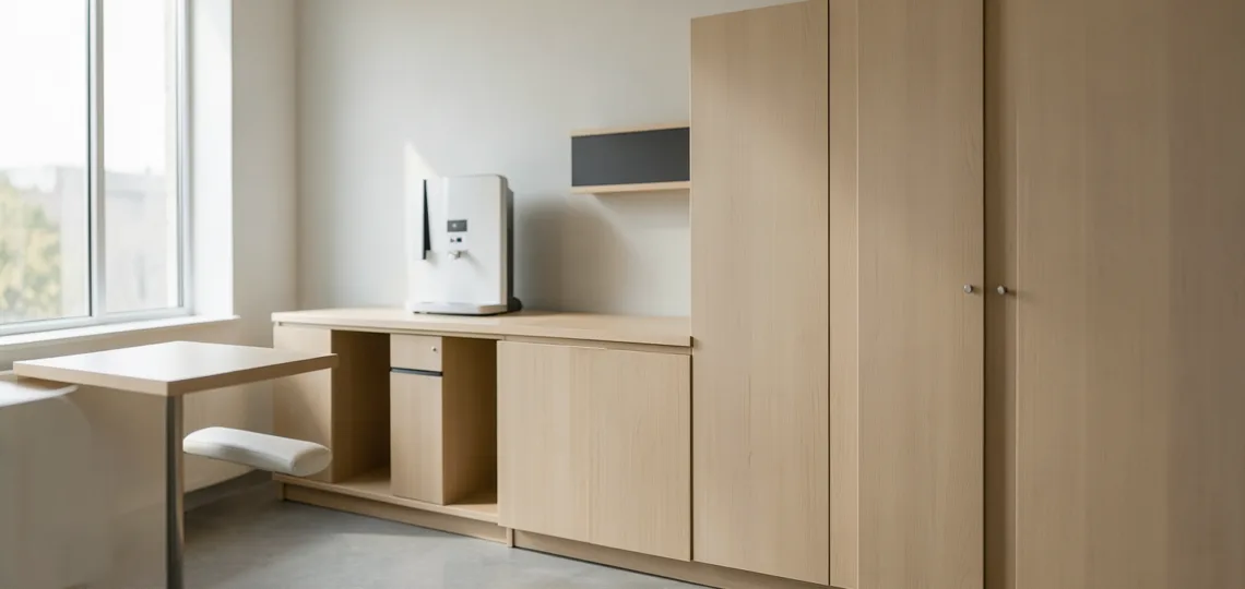 Illustration : Coffee corner compact : optimiser l'espace dans les petits bureaux