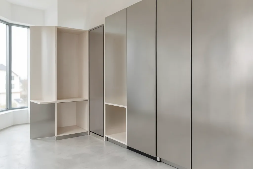 Illustration : Habillage distributeur automatique : choisir entre bois, acier ou inox ?