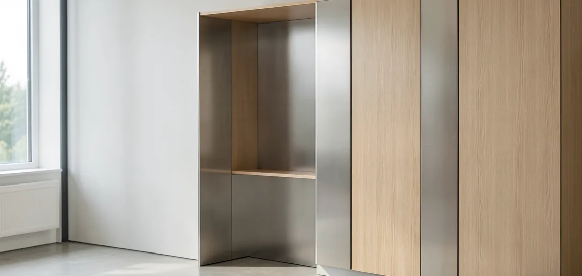 Illustration : Habillage distributeur automatique : bois, acier ou inox ?