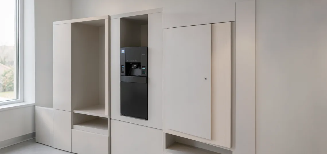 Illustration : Agencement de batterie sur mesure : intégrer plusieurs distributeurs automatiques