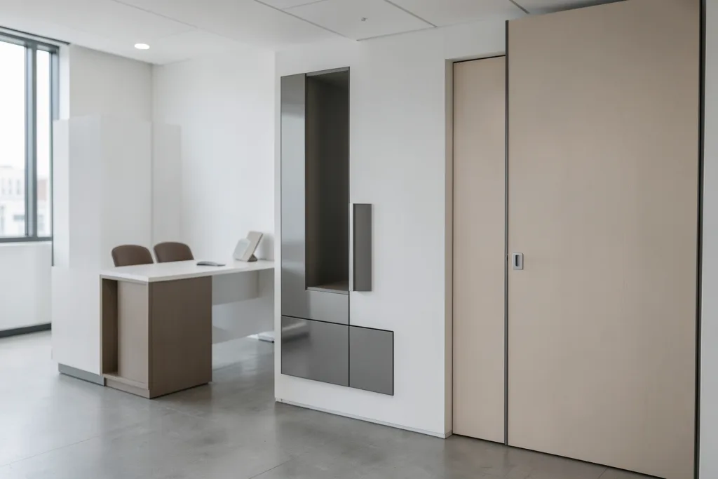 Illustration : Agencement de distributeurs automatiques en entreprise : bureaux et open spaces