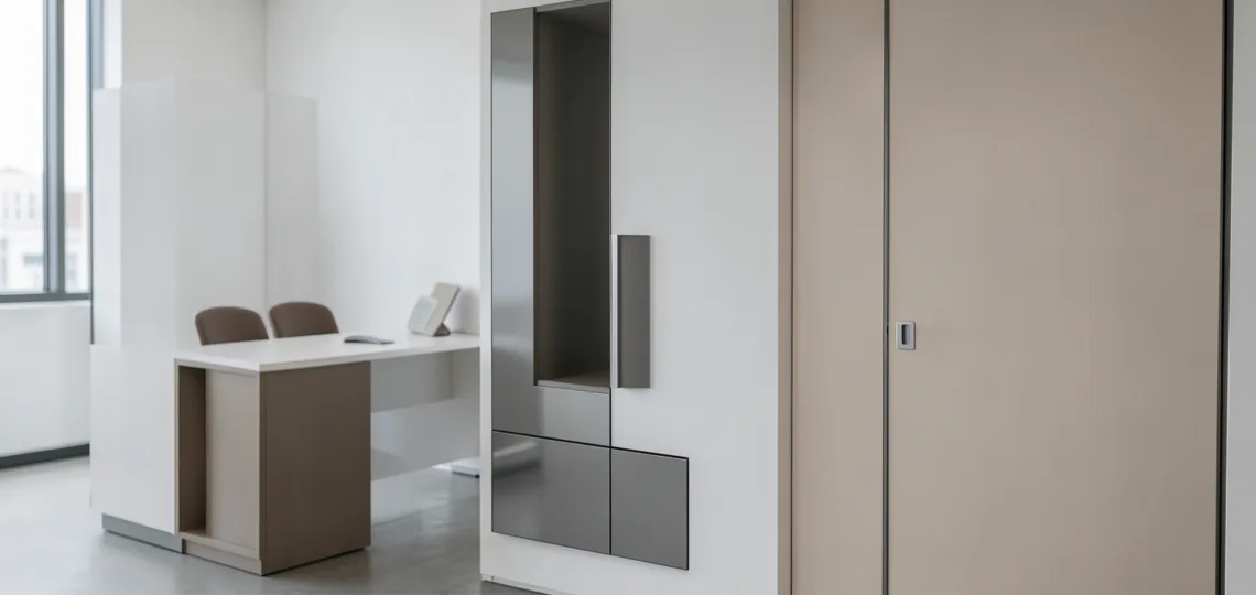 Illustration : Agencement de distributeurs automatiques en entreprise : bureaux et open spaces
