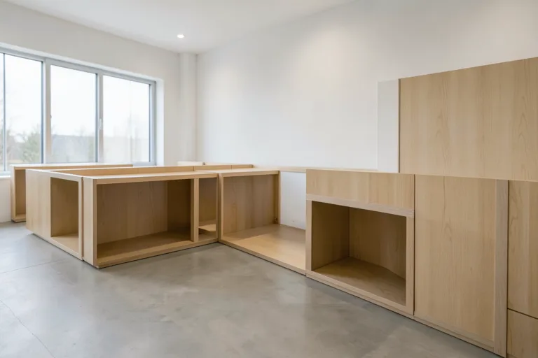 Illustration : Agencement de micro-markets : mobilier pour distribution autonome