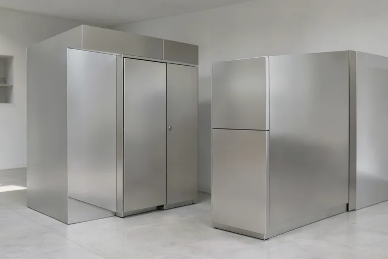 Illustration : Blindage distributeur automatique extérieur : protection acier et inox
