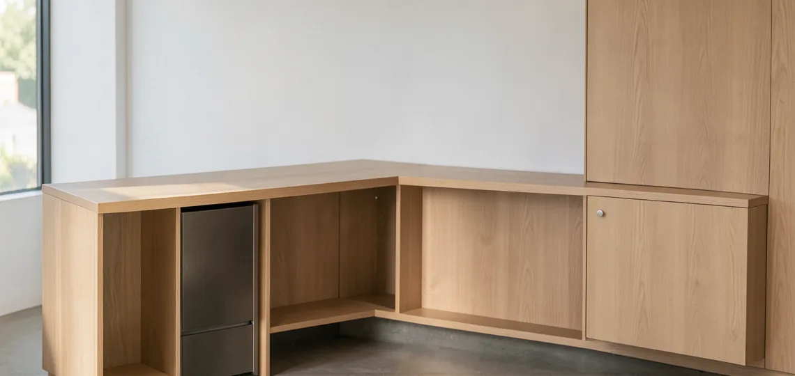 Illustration : Bois ou métal pour un coffee corner : avantages et contraintes d'intégration