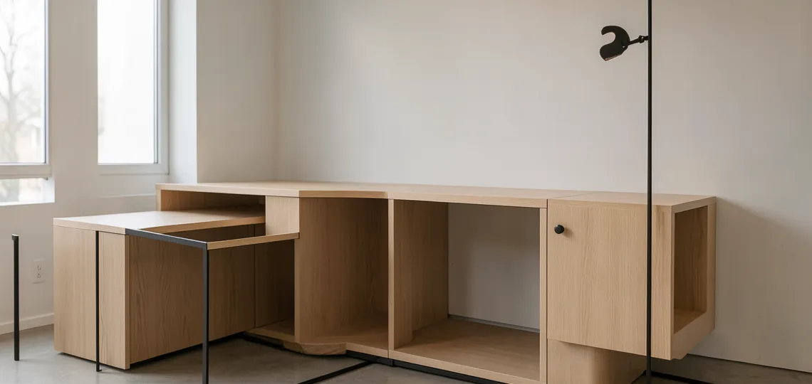 Illustration : Coffee corner compact : solution intégrée pour petits espaces entreprise