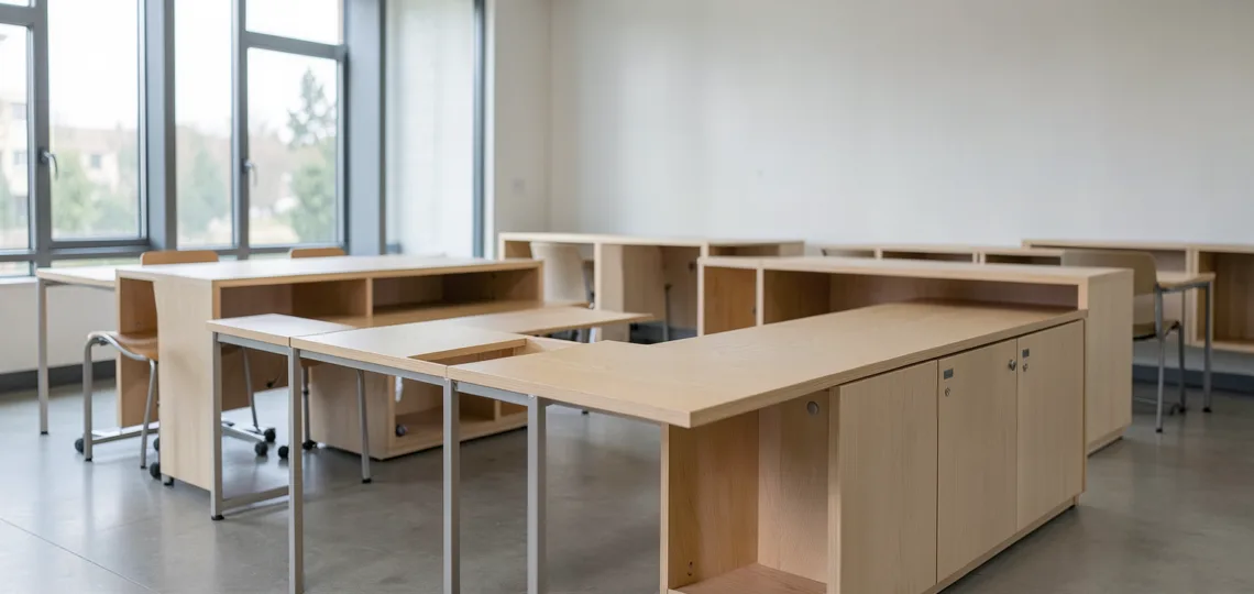 Illustration : Installation d’agencement de cafétéria d’entreprise en France