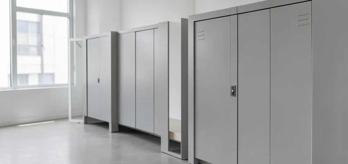 Illustration : Installation professionnelle de cages de protection pour distributeurs automatiques