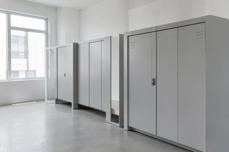 Illustration : Installation professionnelle de cages de protection pour distributeurs automatiques