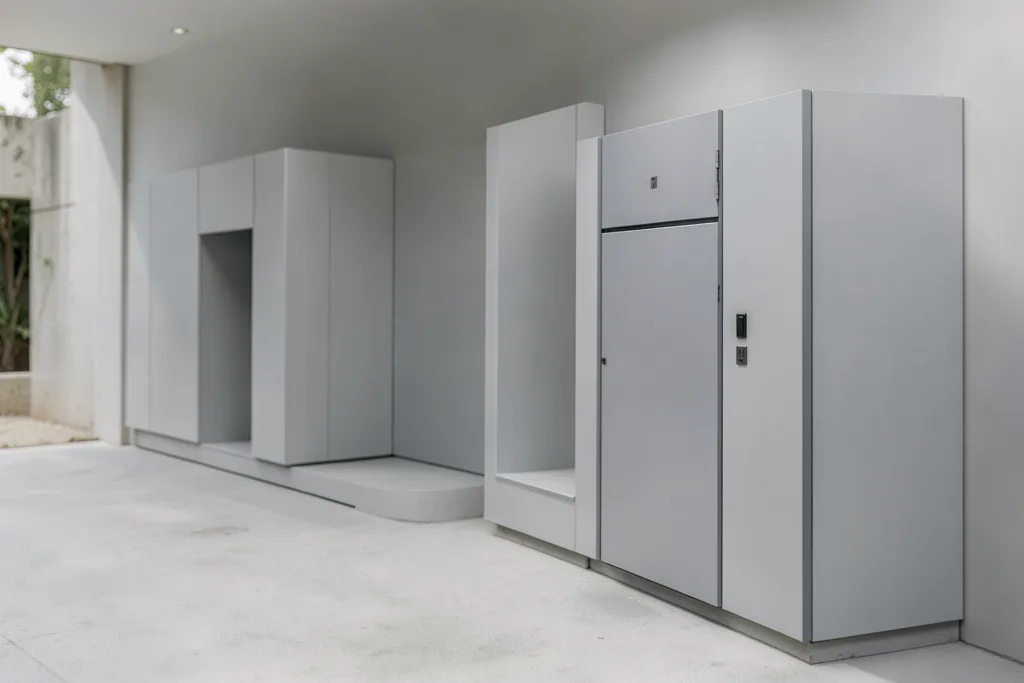 Illustration : Installation de distributeurs automatiques en extérieur : protection et ancrage