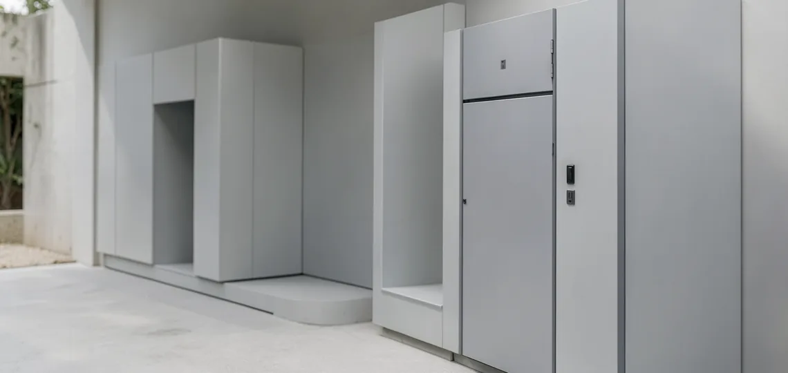 Illustration : Installation de distributeurs automatiques en extérieur : protection et ancrage