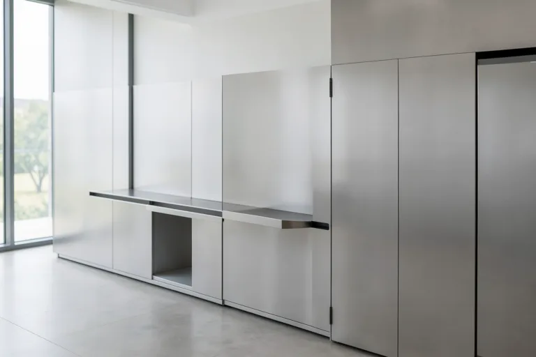 Illustration : Installation de mobilier vending en acier et inox : résistance et durabilité
