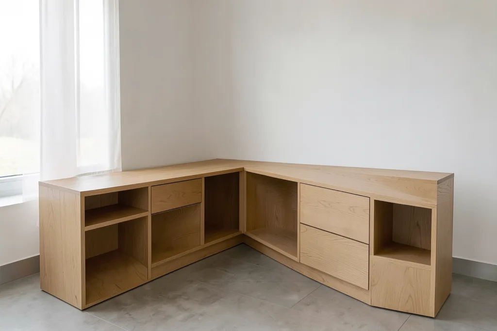 Illustration : Mobilier coffee corner avec tri des déchets intégré : concevoir un espace pause éco-responsable