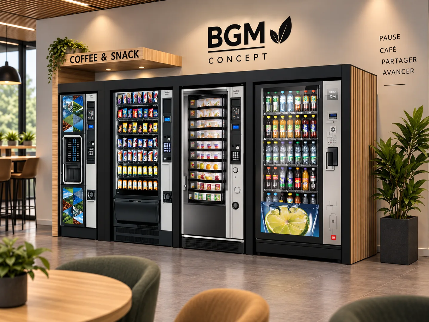 Station café BGM Concept contemporaine