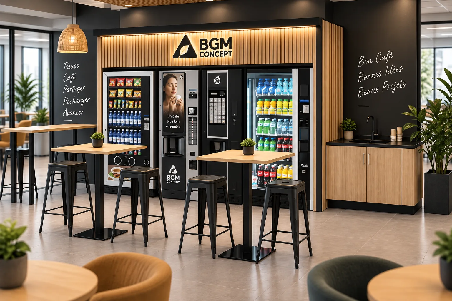 Espace café BGM Concept contemporain